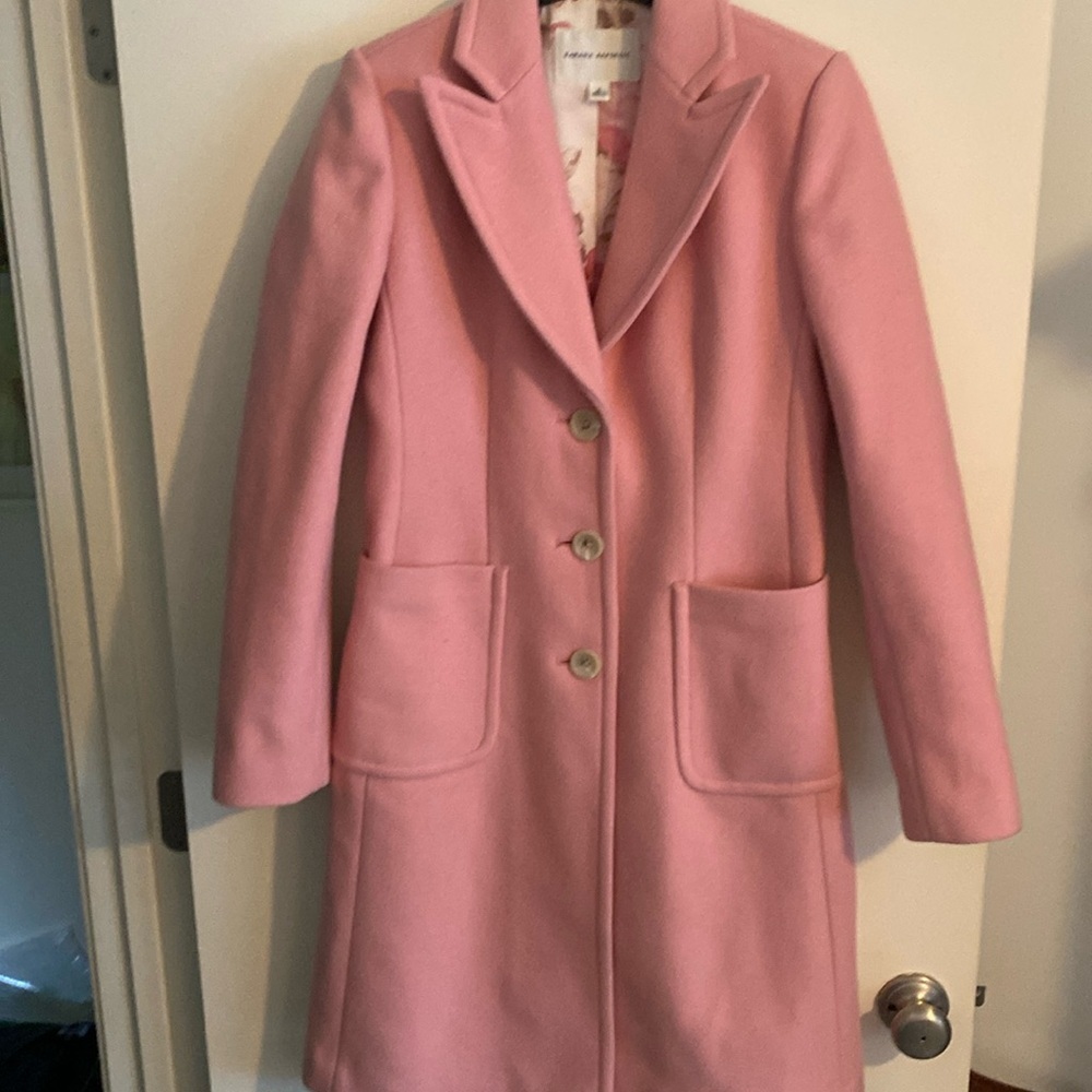 Banana Republic Pink Wool Blend Overcoat sz Small